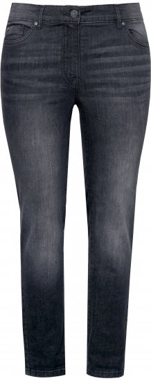 Ulla Popken Rhinestone Detail Stretch Fit Jeans Black - Τζιν & Παντελόνια για Γυναίκες σε Μεγάλες Μεγέθη – Plus Size - 