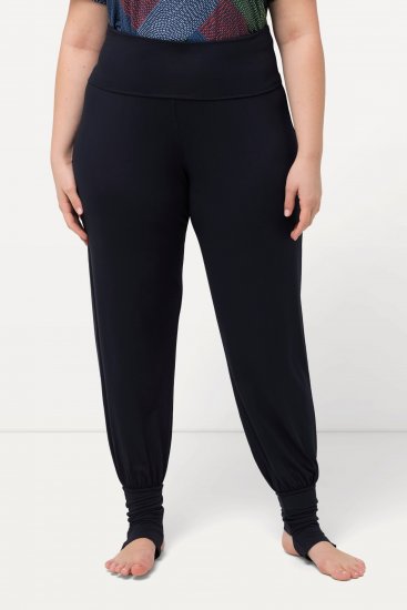 Ulla Popken Stirrup Yoga Pants Navy - Τζιν & Παντελόνια για Γυναίκες σε Μεγάλες Μεγέθη – Plus Size - 