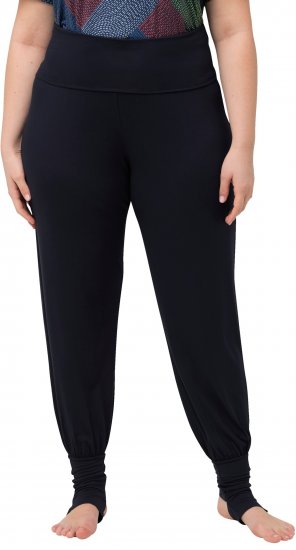 Ulla Popken Stirrup Yoga Pants Navy - Τζιν & Παντελόνια για Γυναίκες σε Μεγάλες Μεγέθη – Plus Size - 