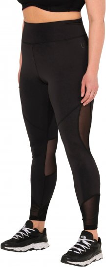Ulla Popken Mesh Panel Leggings Black - Τζιν & Παντελόνια για Γυναίκες σε Μεγάλες Μεγέθη – Plus Size - 