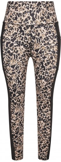 Ulla Popken Leopard Print Quick Drying Leggings Orange - Τζιν & Παντελόνια για Γυναίκες σε Μεγάλες Μεγέθη – Plus Size - 