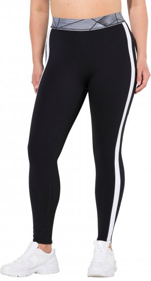 Ulla Popken High Waisted Leggings Black - Τζιν & Παντελόνια για Γυναίκες σε Μεγάλες Μεγέθη – Plus Size - 