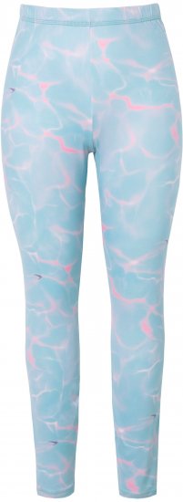 Ulla Popken Wave Print Ski Leggings Blue - Τζιν & Παντελόνια για Γυναίκες σε Μεγάλες Μεγέθη – Plus Size - 