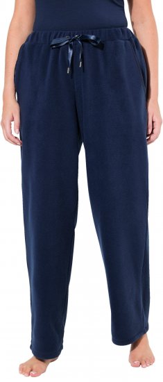 Ulla Popken Fleece Loungewear Pants Night Blue - Τζιν & Παντελόνια για Γυναίκες σε Μεγάλες Μεγέθη – Plus Size - 