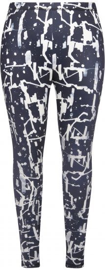 Ulla Popken Quick Drying Abstract Print Leggings Black - Τζιν & Παντελόνια για Γυναίκες σε Μεγάλες Μεγέθη – Plus Size - 