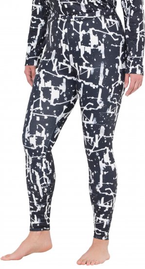 Ulla Popken Quick Drying Abstract Print Leggings Black - Τζιν & Παντελόνια για Γυναίκες σε Μεγάλες Μεγέθη – Plus Size - 