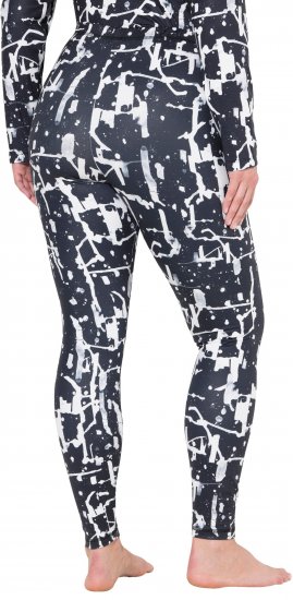 Ulla Popken Quick Drying Abstract Print Leggings Black - Τζιν & Παντελόνια για Γυναίκες σε Μεγάλες Μεγέθη – Plus Size - 