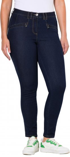Ulla Popken High Waisted Stretch Fit Jeans Denim Blue - Τζιν & Παντελόνια για Γυναίκες σε Μεγάλες Μεγέθη – Plus Size - 