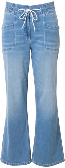 Ulla Popken Patch Pocket Elastic Waist Jeans Blue - Τζιν & Παντελόνια για Γυναίκες σε Μεγάλες Μεγέθη – Plus Size - 