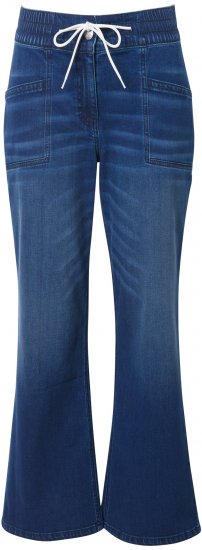 Ulla Popken Patch Pocket Elastic Waist Jeans Denim Blue - Τζιν & Παντελόνια για Γυναίκες σε Μεγάλες Μεγέθη – Plus Size - 