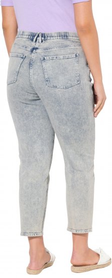 Ulla Popken Tapered Leg Mom Jeans Blue Denim - Τζιν & Παντελόνια για Γυναίκες σε Μεγάλες Μεγέθη – Plus Size - 