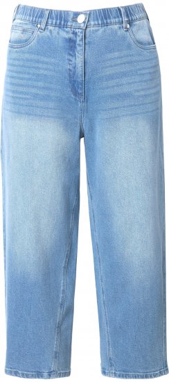 Ulla Popken Tapered Leg Mom Jeans Blue - Τζιν & Παντελόνια για Γυναίκες σε Μεγάλες Μεγέθη – Plus Size - 