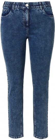 Ulla Popken Jersey Slim Leg Jeans Denim Blue - Τζιν & Παντελόνια για Γυναίκες σε Μεγάλες Μεγέθη – Plus Size - 