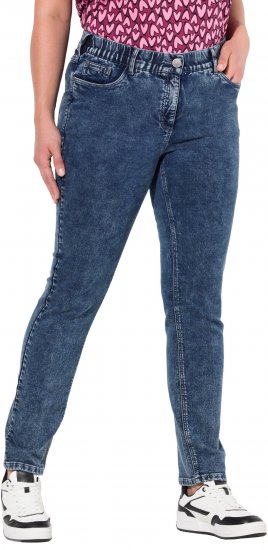 Ulla Popken Jersey Slim Leg Jeans Denim Blue - Τζιν & Παντελόνια για Γυναίκες σε Μεγάλες Μεγέθη – Plus Size - 