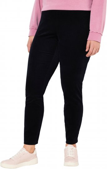Ulla Popken Corduroy Leggings Navy - Τζιν & Παντελόνια για Γυναίκες σε Μεγάλες Μεγέθη – Plus Size - 