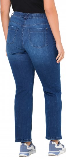 Ulla Popken Mandy Straight Leg Comfort Waist Jeans Blue Denim - Τζιν & Παντελόνια για Γυναίκες σε Μεγάλες Μεγέθη – Plus Size - 