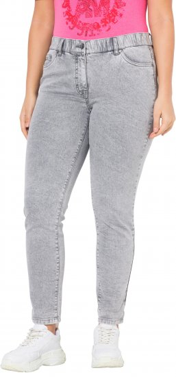 Ulla Popken Stretch Cotton Cargo Crop Pants White - Τζιν & Παντελόνια για Γυναίκες σε Μεγάλες Μεγέθη – Plus Size - 