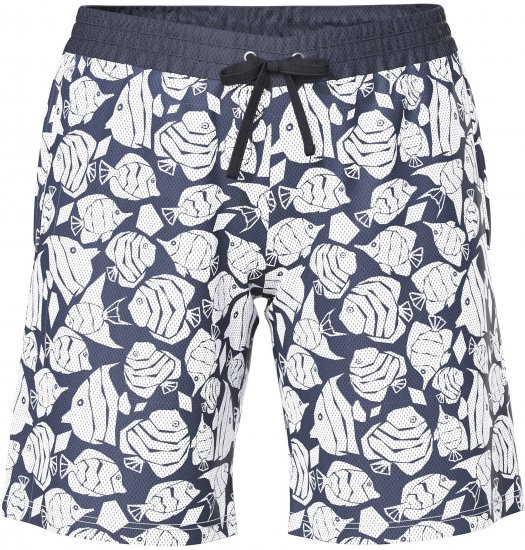 Ulla Popken Angelfish Mesh Shorts Blue - Τζιν & Παντελόνια για Γυναίκες σε Μεγάλες Μεγέθη – Plus Size - 