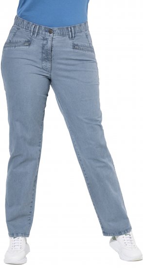 Ulla Popken Tapered Leg Mony Pants Atlantic Blue - Τζιν & Παντελόνια για Γυναίκες σε Μεγάλες Μεγέθη – Plus Size - 
