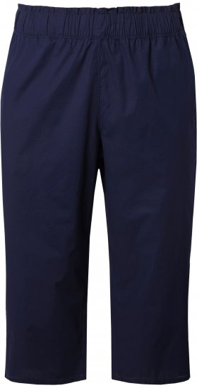 Ulla Popken Stretch Fit Paper Bag Culottes Navy - Τζιν & Παντελόνια για Γυναίκες σε Μεγάλες Μεγέθη – Plus Size - 