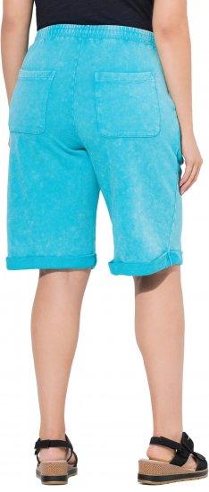 Ulla Popken Acid Wash Elastic Waist Sweatshirts Blue - Τζιν & Παντελόνια για Γυναίκες σε Μεγάλες Μεγέθη – Plus Size - 