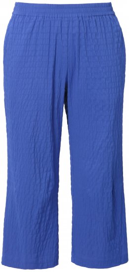 Ulla Popken Textured Elastic Waist Cropped Pants Opal Green - Τζιν & Παντελόνια για Γυναίκες σε Μεγάλες Μεγέθη – Plus Size - 