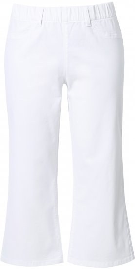 Ulla Popken Wide Leg Twill Mary Fit Culottes White - Τζιν & Παντελόνια για Γυναίκες σε Μεγάλες Μεγέθη – Plus Size - 