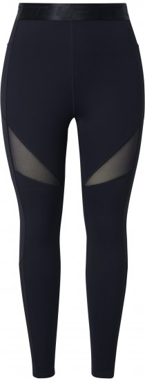 Ulla Popken Mesh Panel Quick Drying Performance Leggings Black - Τζιν & Παντελόνια για Γυναίκες σε Μεγάλες Μεγέθη – Plus Size - 