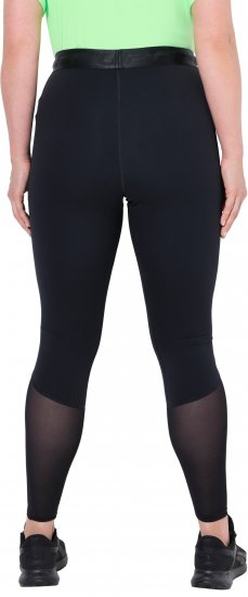 Ulla Popken Mesh Panel Quick Drying Performance Leggings Black - Τζιν & Παντελόνια για Γυναίκες σε Μεγάλες Μεγέθη – Plus Size - 