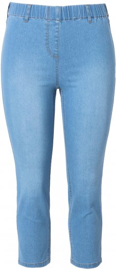 Ulla Popken Cropped Jeggings Light Blue Denim - Τζιν & Παντελόνια για Γυναίκες σε Μεγάλες Μεγέθη – Plus Size - 