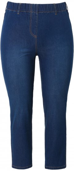 Ulla Popken Cropped Jeggings Blue Denim - Τζιν & Παντελόνια για Γυναίκες σε Μεγάλες Μεγέθη – Plus Size - 
