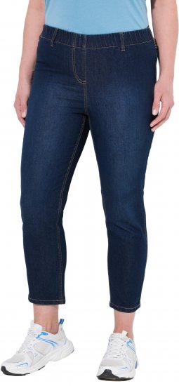 Ulla Popken Cropped Jeggings Denim Blue - Τζιν & Παντελόνια για Γυναίκες σε Μεγάλες Μεγέθη – Plus Size - 