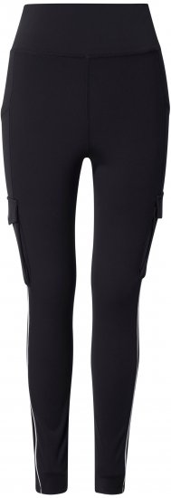 Ulla Popken Cargo Pocket Fleece Lined Sports Leggings Black - Τζιν & Παντελόνια για Γυναίκες σε Μεγάλες Μεγέθη – Plus Size - 