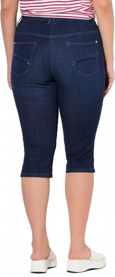 Ulla Popken Denim Elastic Waist Capres Blue - Τζιν & Παντελόνια για Γυναίκες σε Μεγάλες Μεγέθη – Plus Size - 