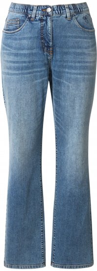 Ulla Popken Bow Embroidery Stretch Fit Jeans Blue Denim - Τζιν & Παντελόνια για Γυναίκες σε Μεγάλες Μεγέθη – Plus Size - 