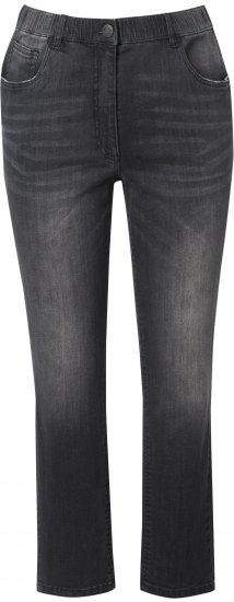 Ulla Popken Vintage Wash Stretch Fit Jeans Black - Τζιν & Παντελόνια για Γυναίκες σε Μεγάλες Μεγέθη – Plus Size - 