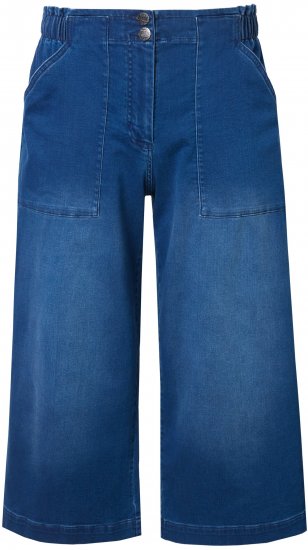 Ulla Popken Denim Culottes Blue - Τζιν & Παντελόνια για Γυναίκες σε Μεγάλες Μεγέθη – Plus Size - 