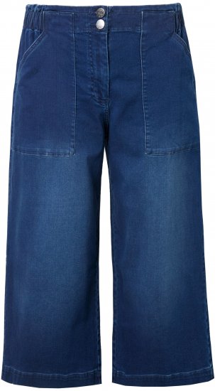 Ulla Popken Denim Culottes Denim Blue - Τζιν & Παντελόνια για Γυναίκες σε Μεγάλες Μεγέθη – Plus Size - 