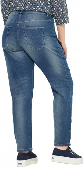 Ulla Popken Decorative Seam Stretch Fit Boyfriend Jeans Blue - Τζιν & Παντελόνια για Γυναίκες σε Μεγάλες Μεγέθη – Plus Size - 