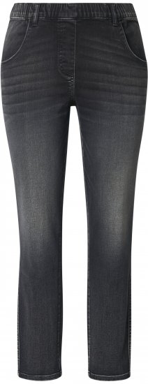Ulla Popken Vintage Wash Jeggings Black - Τζιν & Παντελόνια για Γυναίκες σε Μεγάλες Μεγέθη – Plus Size - 