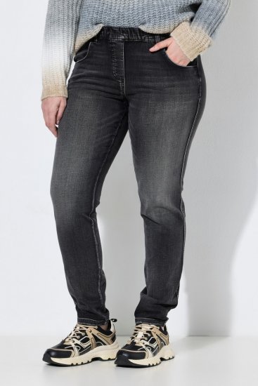 Ulla Popken Vintage Wash Jeggings Black - Κολάν - Κολάν σε μεγάλα μεγέθη