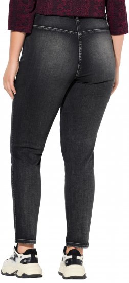 Ulla Popken Vintage Wash Jeggings Black - Τζιν & Παντελόνια για Γυναίκες σε Μεγάλες Μεγέθη – Plus Size - 
