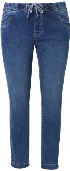 Ulla Popken Drawstring Jeggings Blue - Τζιν & Παντελόνια για Γυναίκες σε Μεγάλες Μεγέθη – Plus Size - 