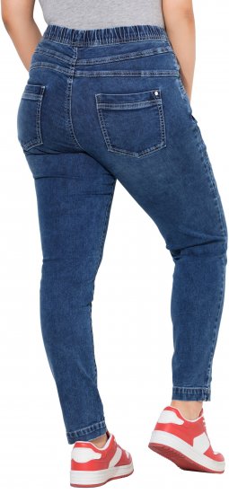 Ulla Popken Drawstring Jeggings Blue - Τζιν & Παντελόνια για Γυναίκες σε Μεγάλες Μεγέθη – Plus Size - 