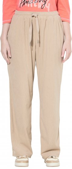Ulla Popken Corduroy Elastic Waist Pants Brown - Τζιν & Παντελόνια για Γυναίκες σε Μεγάλες Μεγέθη – Plus Size - 