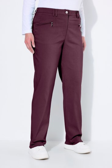Ulla Popken Thermal Stretch Fit Mony Pants Aubergine - Τζιν & Παντελόνια για Γυναίκες σε Μεγάλες Μεγέθη – Plus Size - 
