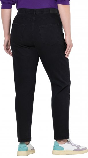Ulla Popken Stretch Fit Boyfriend Jeans Black - Τζιν & Παντελόνια για Γυναίκες σε Μεγάλες Μεγέθη – Plus Size - 