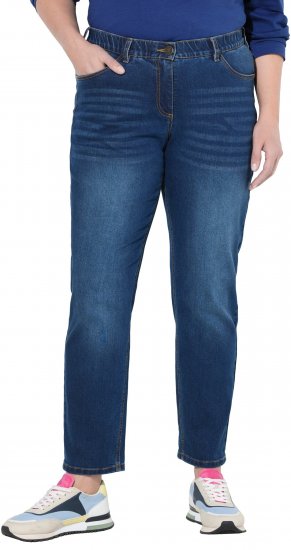 Ulla Popken Stretch Fit Boyfriend Jeans Blue - Τζιν & Παντελόνια για Γυναίκες σε Μεγάλες Μεγέθη – Plus Size - 