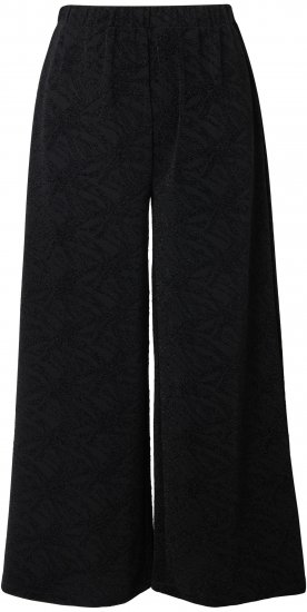 Ulla Popken Wide Leg Elastic Waist Glitter Pants Black - Τζιν & Παντελόνια για Γυναίκες σε Μεγάλες Μεγέθη – Plus Size - 