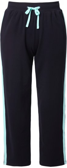 Ulla Popken Side Stripe Elastic Waist Joggers Black - Τζιν & Παντελόνια για Γυναίκες σε Μεγάλες Μεγέθη – Plus Size - 